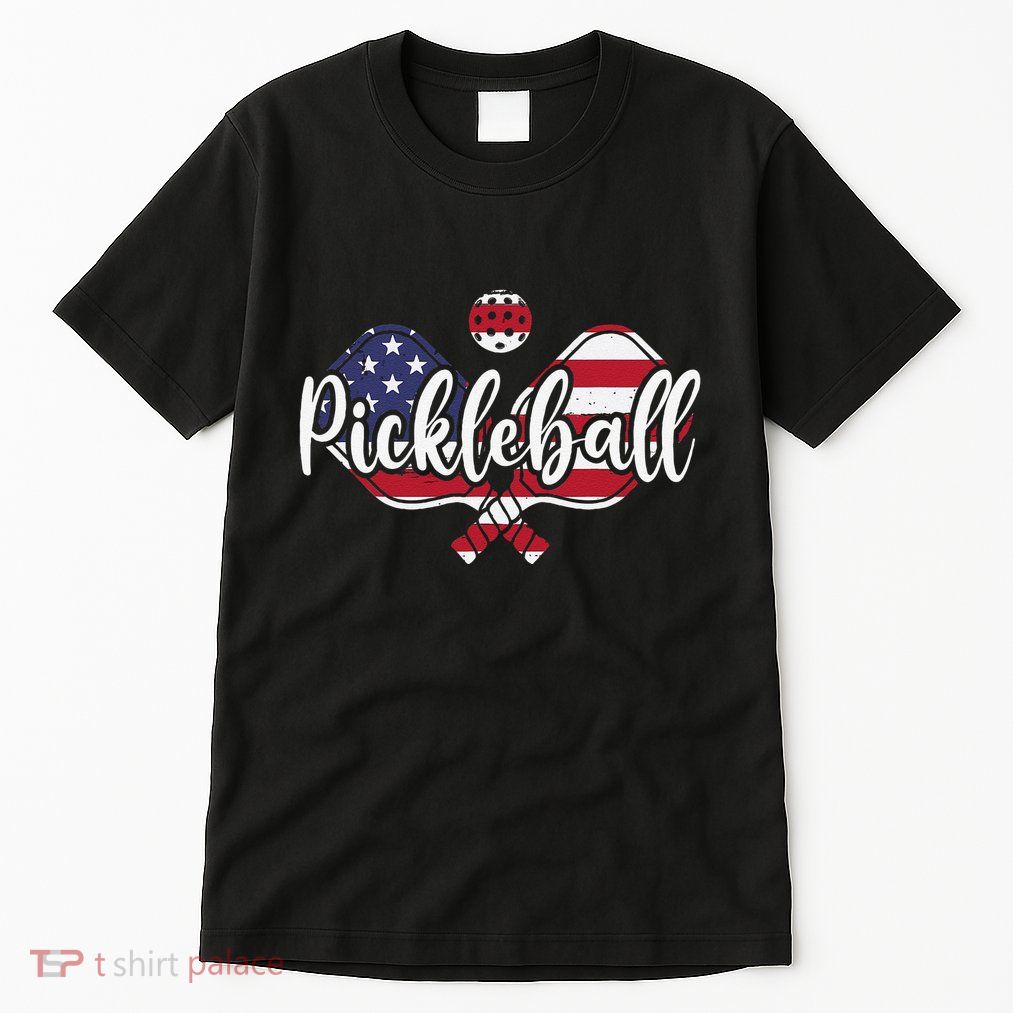 Funny Usa Pickleball Pickleball Player Paddleball Lover Tall T-Shirt