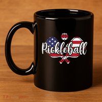 Funny Usa Pickleball Pickleball Player Paddleball Lover 11oz C Handle Ceramic Mug