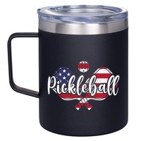 Funny Usa Pickleball Pickleball Player Paddleball Lover 12oz Stainless Steel Coffee Mug