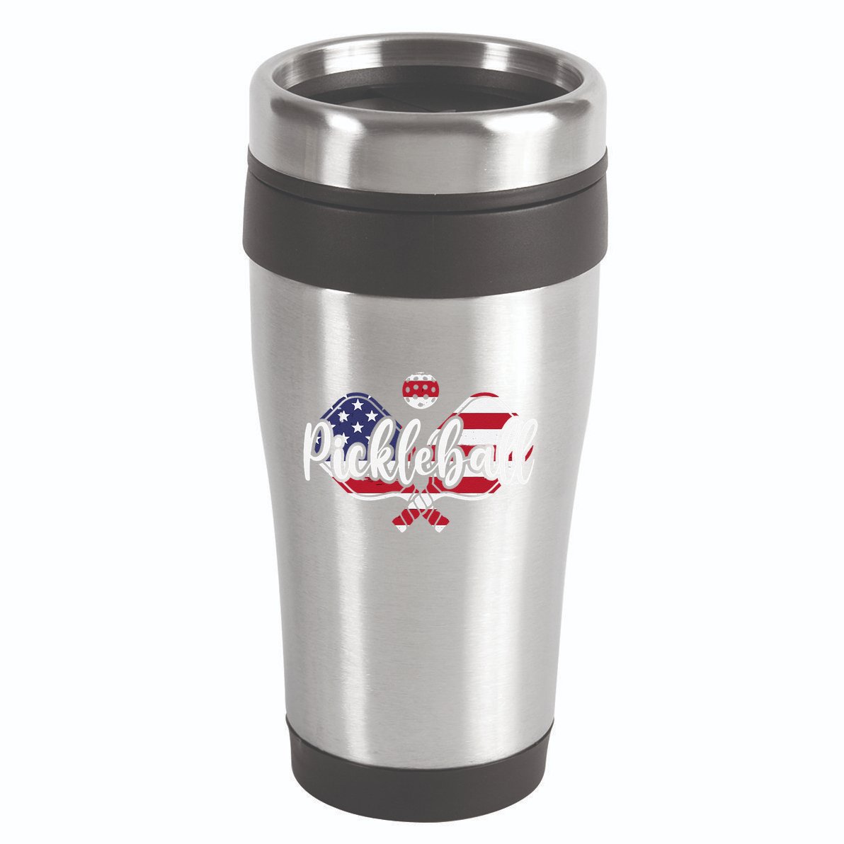Funny Usa Pickleball Pickleball Player Paddleball Lover 16oz Travel Tumbler