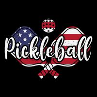 Funny Usa Pickleball Pickleball Player Paddleball Lover Cropped Pullover Crew
