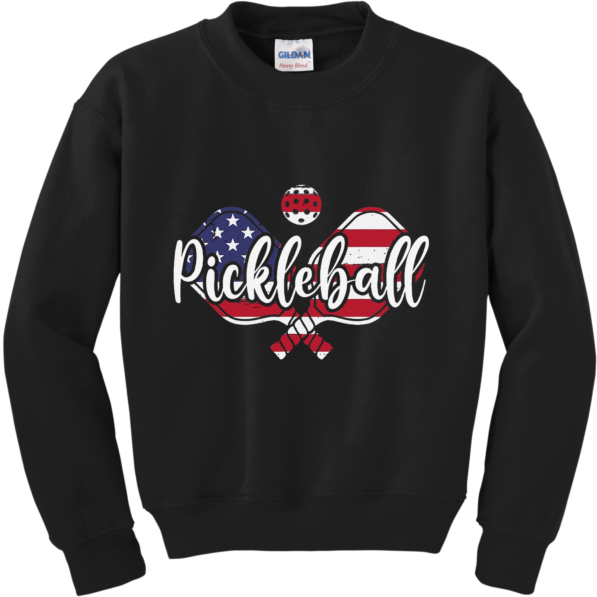 Funny Usa Pickleball Pickleball Player Paddleball Lover Kids Sweatshirt