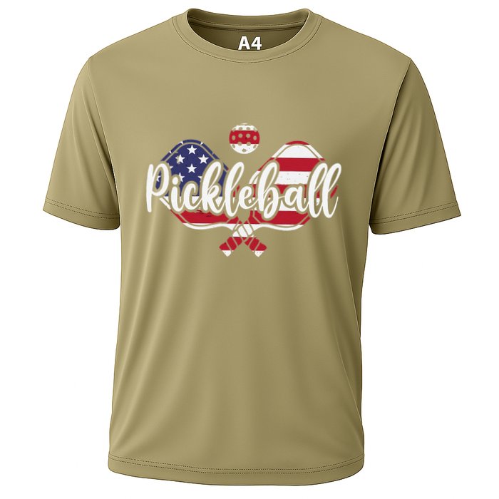 Funny Usa Pickleball Pickleball Player Paddleball Lover Cooling Performance Crew T-Shirt