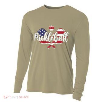 Funny Usa Pickleball Pickleball Player Paddleball Lover Cooling Performance Long Sleeve Crew