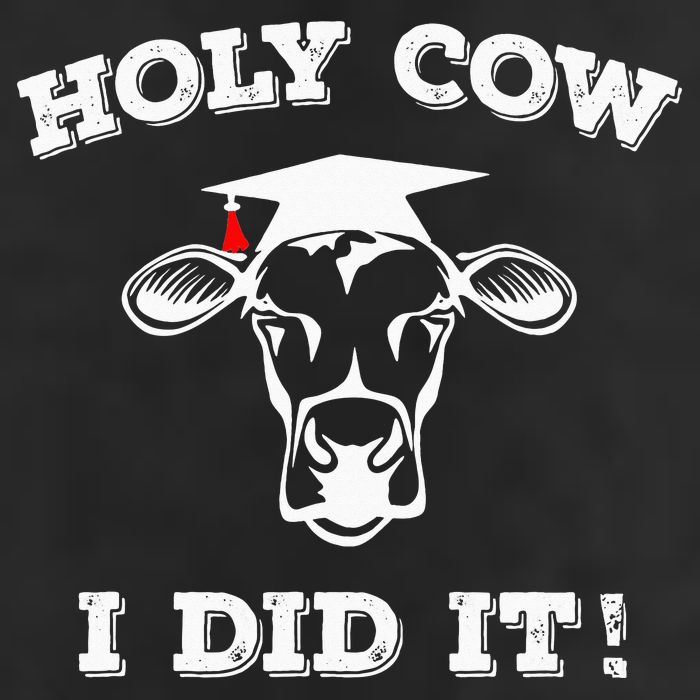 Funny Udderly Proud Graduation Gifts Holy Cow I Did It! 7 Panel Mesh Trucker Snapback Hat