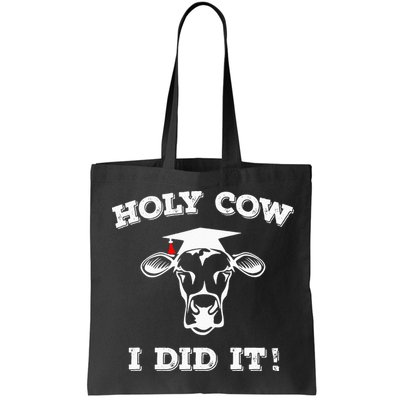 Funny Udderly Proud Graduation Gifts Holy Cow I Did It! Bag
