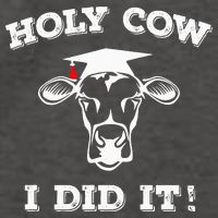 Funny Udderly Proud Graduation Gifts Holy Cow I Did It! Vector Backpack