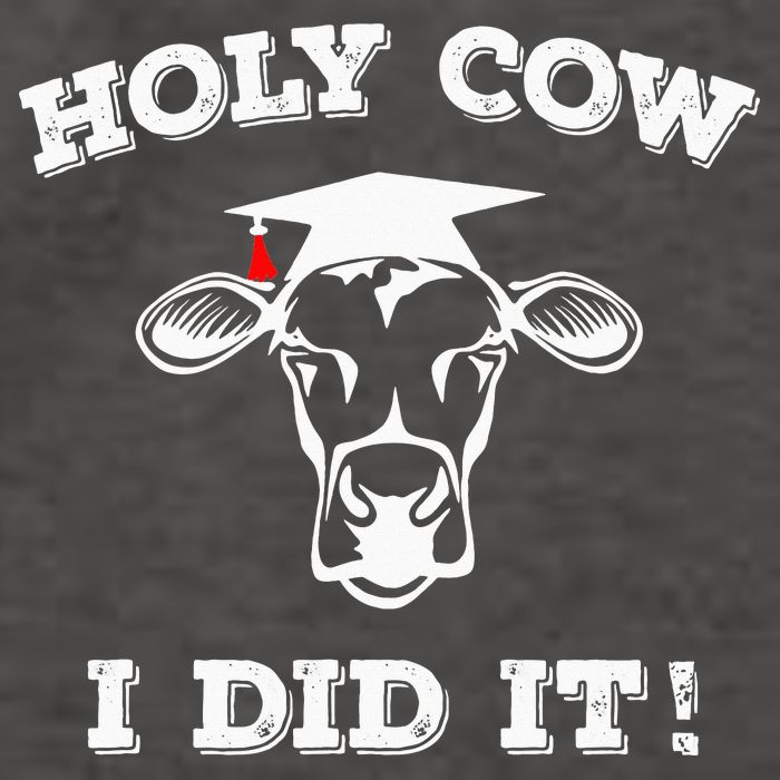 Funny Udderly Proud Graduation Gifts Holy Cow I Did It! Vector Backpack