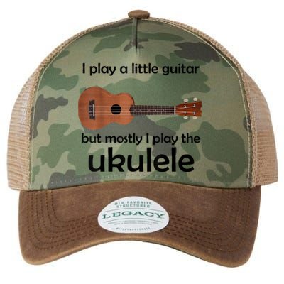 Funny Ukulele Pun Little Guitar Legacy Tie Dye Trucker Hat