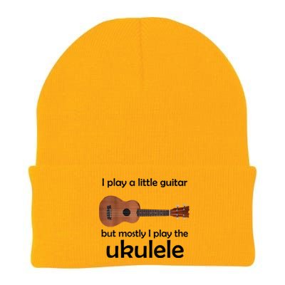 Funny Ukulele Pun Little Guitar Knit Cap Winter Beanie