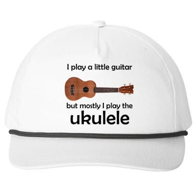 Funny Ukulele Pun Little Guitar Snapback Five-Panel Rope Hat