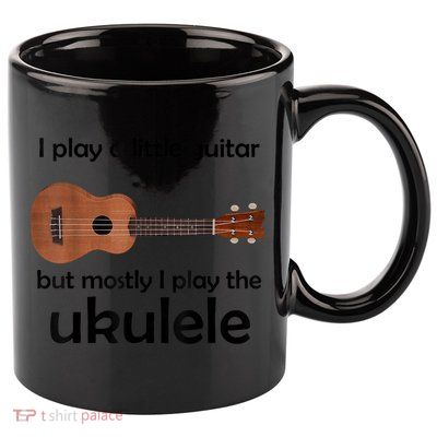 Funny Ukulele Pun Little Guitar 11oz C Handle Ceramic Mug