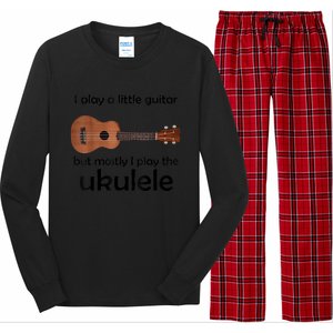 Funny Ukulele Pun Little Guitar Long Sleeve Pajama Set