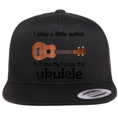 Funny Ukulele Pun Little Guitar Flatbill Hat
