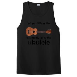 Funny Ukulele Pun Little Guitar PosiCharge Competitor Tank