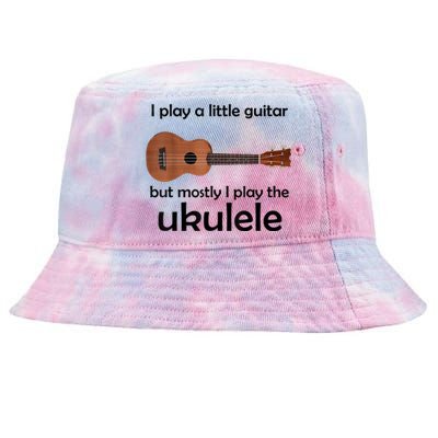 Funny Ukulele Pun Little Guitar Tie-Dyed Bucket Hat