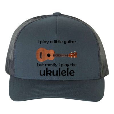 Funny Ukulele Pun Little Guitar Yupoong Adult 5-Panel Trucker Hat