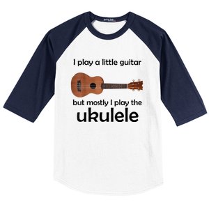 Funny Ukulele Pun Little Guitar Baseball Sleeve Shirt