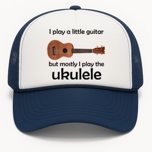 Funny Ukulele Pun Little Guitar Trucker Hat