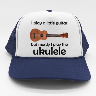 Funny Ukulele Pun Little Guitar Trucker Hat