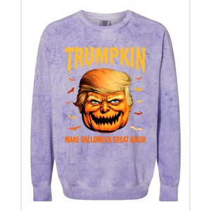 Funny Usa Pumpkin Trumpkin Make Halloween Great Again Gift Colorblast Crewneck Sweatshirt