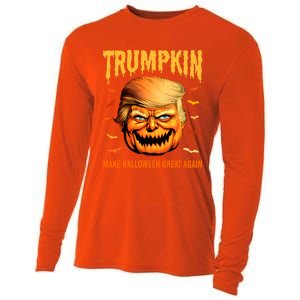 Funny Usa Pumpkin Trumpkin Make Halloween Great Again Gift Cooling Performance Long Sleeve Crew