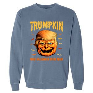 Funny Usa Pumpkin Trumpkin Make Halloween Great Again Gift Garment-Dyed Sweatshirt