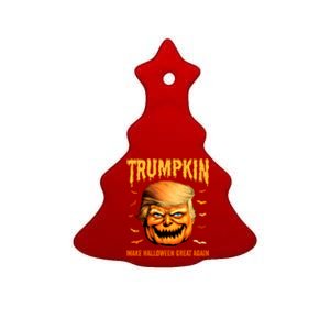 Funny Usa Pumpkin Trumpkin Make Halloween Great Again Gift Ceramic Tree Ornament