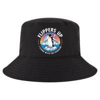 Flippers Up Penguins Statement Apparel Cool Comfort Performance Bucket Hat
