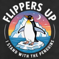 Flippers Up Penguins Statement Apparel Cool Comfort Performance Bucket Hat