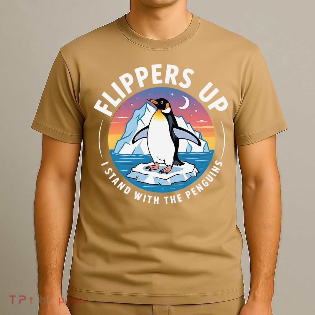 Flippers Up Penguins Statement Apparel T-Shirt