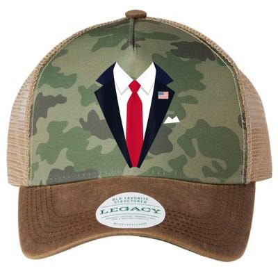 Funny Usa President Trump Suit Easy Halloween Costume Legacy Tie Dye Trucker Hat