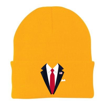 Funny Usa President Trump Suit Easy Halloween Costume Knit Cap Winter Beanie