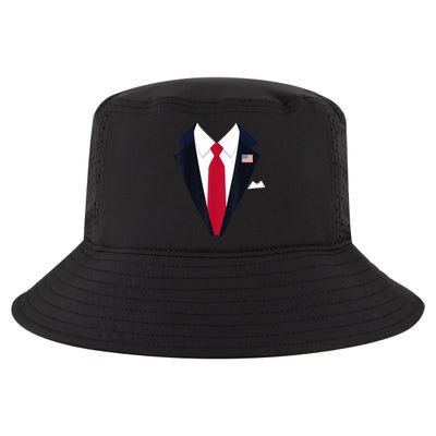 Funny Usa President Trump Suit Easy Halloween Costume Cool Comfort Performance Bucket Hat