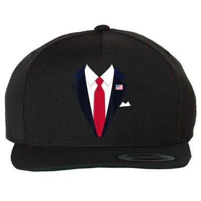 Funny Usa President Trump Suit Easy Halloween Costume Wool Snapback Cap