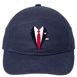 Funny Usa President Trump Suit Easy Halloween Costume 7-Panel Snapback Hat