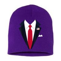 Funny Usa President Trump Suit Easy Halloween Costume Short Acrylic Beanie