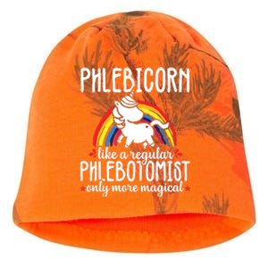 Funny Unicorn Phlebotomist Phlebotomy Technician Nurse RN Kati - Camo Knit Beanie