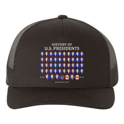 Funny Us Presidents History 1 T0 47 Trump Clown Caricature Yupoong Adult 5-Panel Trucker Hat