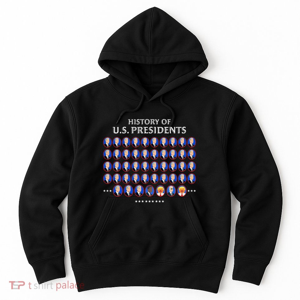 Funny Us Presidents History 1 T0 47 Trump Clown Caricature Hoodie