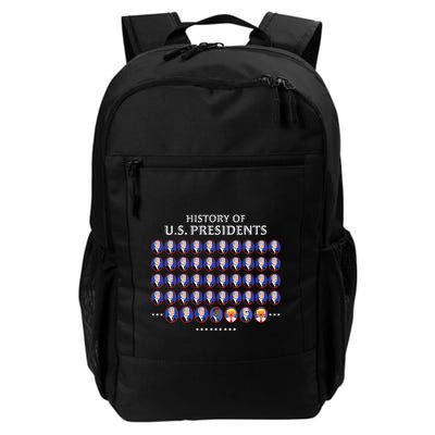 Funny Us Presidents History 1 T0 47 Trump Clown Caricature Backpack