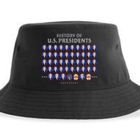 Funny Us Presidents History 1 T0 47 Trump Clown Caricature Sustainable Bucket Hat