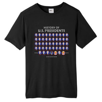 Funny Us Presidents History 1 T0 47 Trump Clown Caricature Tall Fusion ChromaSoft Performance T-Shirt