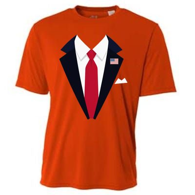 Funny Usa President Trump Suit Easy Halloween Costume Cooling Performance Crew T-Shirt