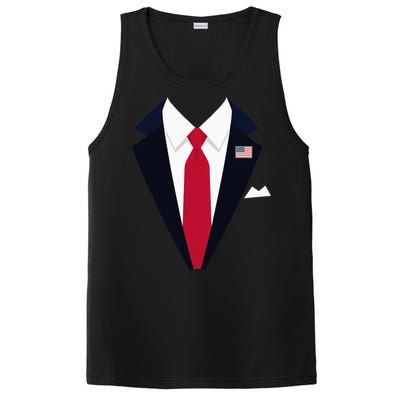 Funny Usa President Trump Suit Easy Halloween Costume PosiCharge Competitor Tank