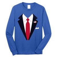 Funny Usa President Trump Suit Easy Halloween Costume Long Sleeve Shirt