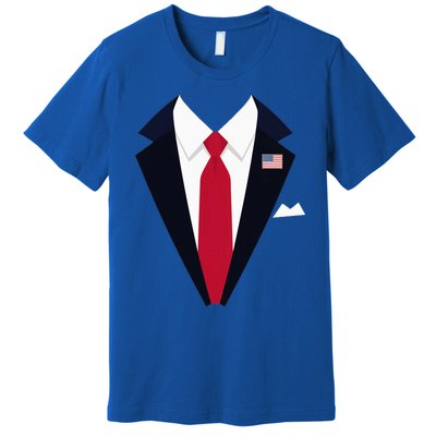 Funny Usa President Trump Suit Easy Halloween Costume Premium T-Shirt