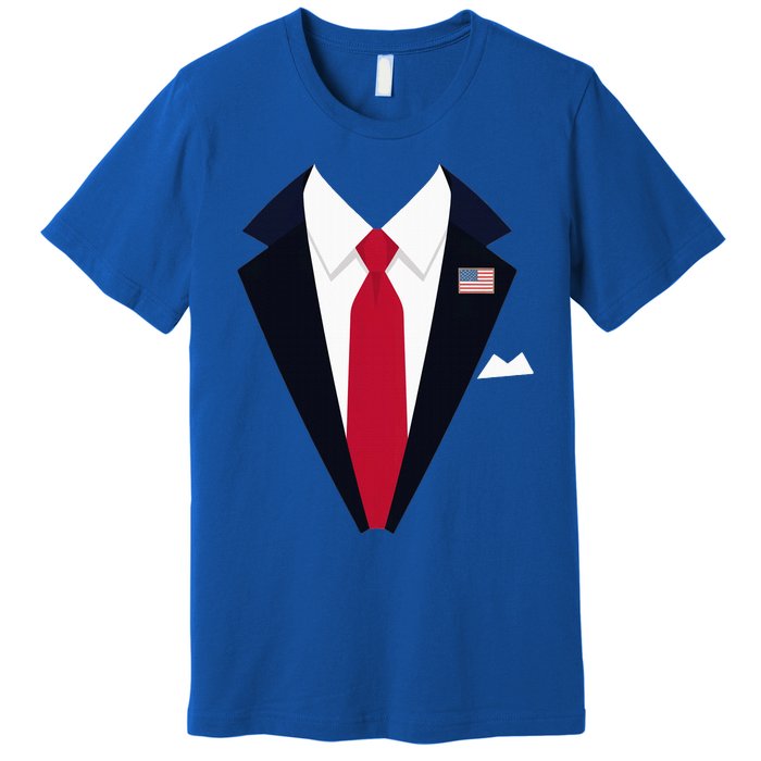 Funny Usa President Trump Suit Easy Halloween Costume Premium T-Shirt