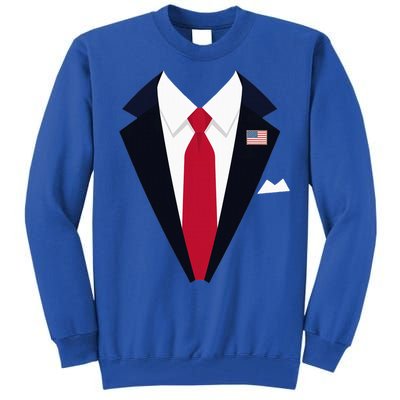 Funny Usa President Trump Suit Easy Halloween Costume Tall Sweatshirt