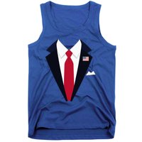 Funny Usa President Trump Suit Easy Halloween Costume Tank Top